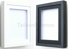 Shadow box frames 3D Deep in white and black with Mounts for medals memory 