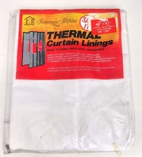 Pair Thermal Pencil Pleat Curtain Linings for curtain size 116x129cm (46x51in)