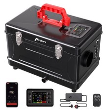 8KW 12V 24V bluetooth Diesel Air Heater Night W/ AC 240V Adapter Van RV Tent 