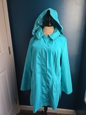 DENNIS BASSO TEAL Raincoat