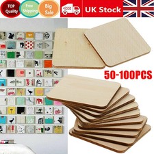 50Pcs Unfinished Blank Wood
