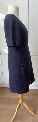 Quality navy blue lined linen - lined,
