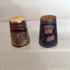 Thimble, Enamelled Brass