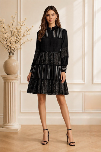 Zara black white striped - -, black/white