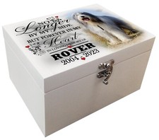 Personalised dog ashes urn
