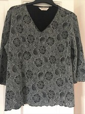 Bon marche black sparkly top - sparkly, m