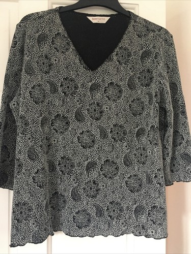 Bon marche black sparkly top - top, m