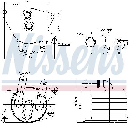 91398 nissens oil - nissens, cooler