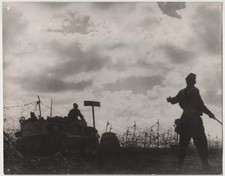 WW2 Original Press Photo Bren Carrier Entering Libya 1941 #K12
