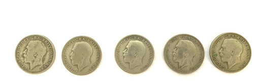 Pre 1947 george coins - 5,