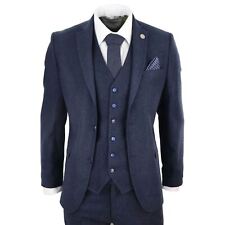 Mens Wool Tweed Suit 3 Piece