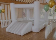 White Bouncy Castle with slide for Hire  London