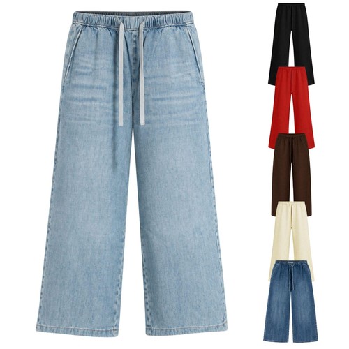 Elasticated pull on wide - pull,