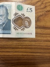 5 Pound Note AE03 605605