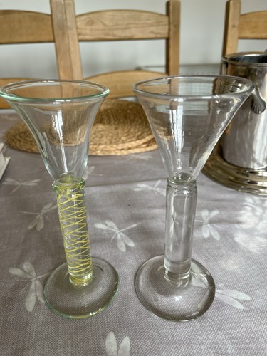 Hand blown glasses - glasses:, one