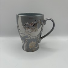 Disney Store Exclusive Tinker Bell Metallic Silver Ceramic Mug Peter Pan