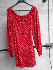 MISGUIDED RED DITSY PRINT