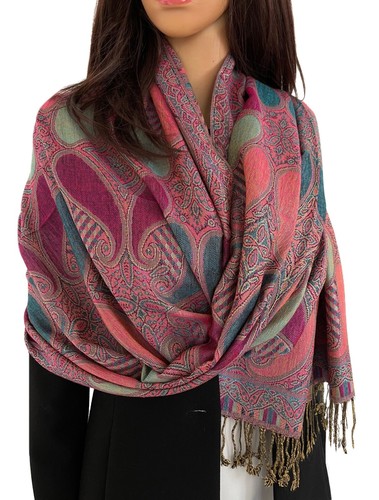 Large paisley floral pashmina - large,