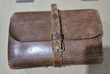 VINTAGE LEATHER SALMON FLY WALLET NAME HAS RUBBED SOME ONE AND SON FEW FLIES