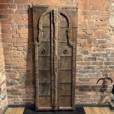 Pair Of Vintage Wooden Door Shutters - Medieval Style - Rustic Feature