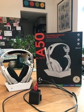 Logitech ASTRO Gaming A50 Wireless Headset and Base Station & Box - White