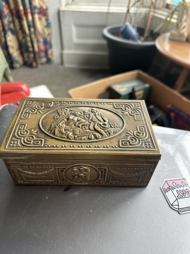 Vintage old brass wood - old,
