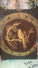 Large Handpainted Canvas Crow