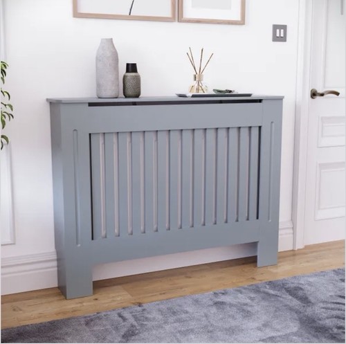 Modern grey radiator cover - grey,
