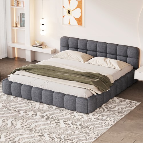 Bubble upholstered double - upholstered, bed