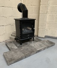 T-Shaped Tiled Fireplace