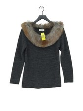 Luella Women's Jumper L Grey Polyester with Elastane, Wool Round Neck Pullover