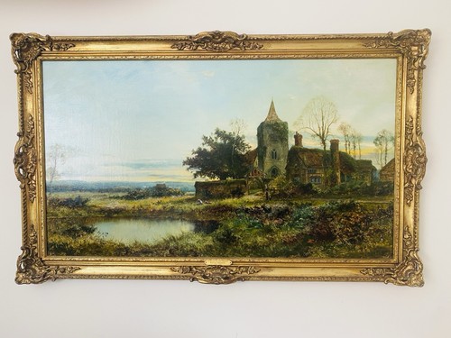 Victorian church landscape - church,