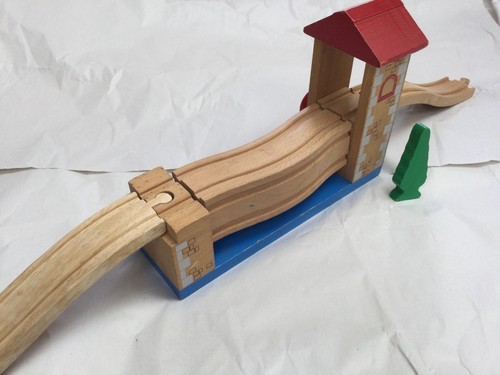 Wooden train track - wooden, bridge