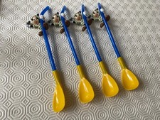 SET OF 4 DISNEY MICKEY MOUSE EXPLORER COMBINATION SUNDAE SPOONS + STRAWS