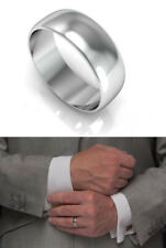 Men's White-Gold Plated 6mm Simple, Plain Finish Wedding/Noble Ring/Band