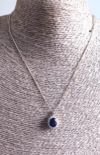 Blue glass sapphire cz - sapphire, &