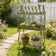 Vintage 2-Tier Metal Plant