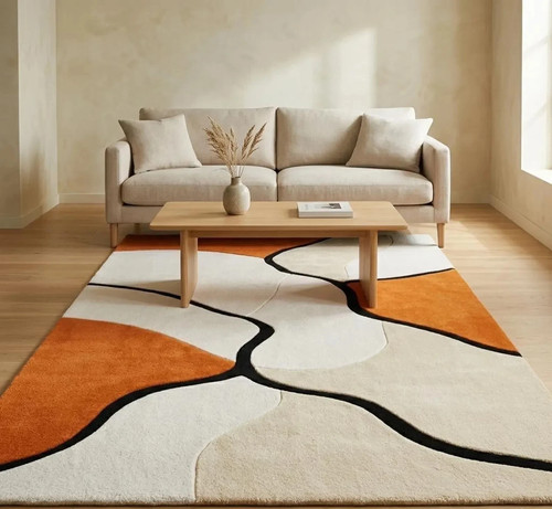 Hand tufted wool rug - hand,