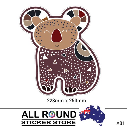 Abstract koala sticker - koala, decal