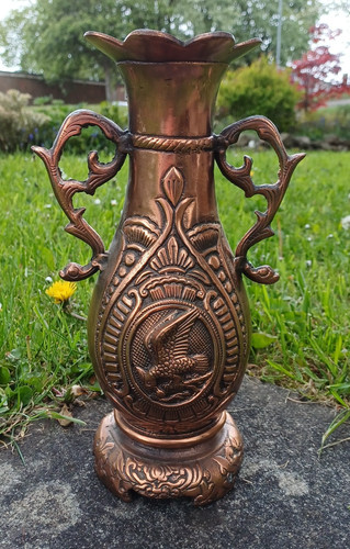 Twin handled copper plate - twin,