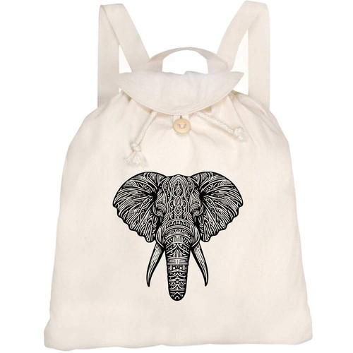 Tribal elephant head canvas - 'tribal,