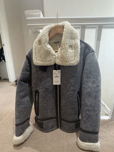 Zara mens size grey faux - size,