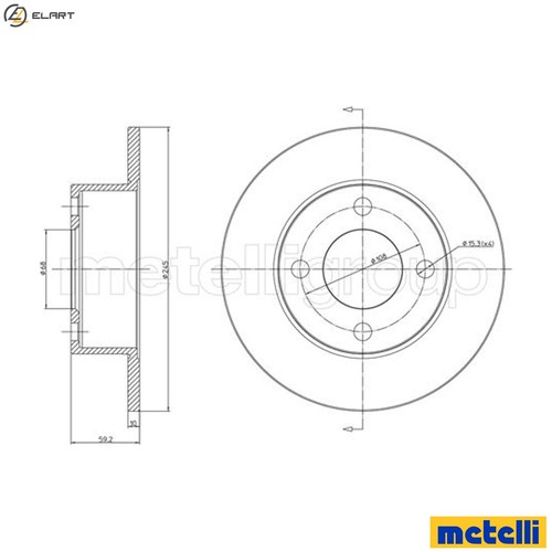 Brake disc 0185 - 2x, audi