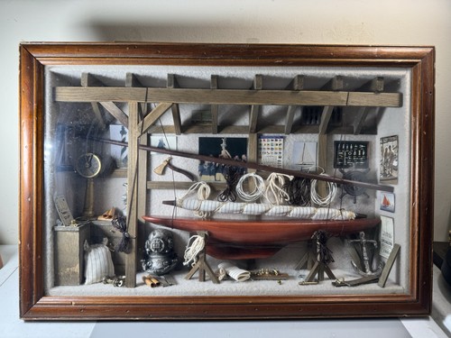 Vintage nautical shadow - vintage, box