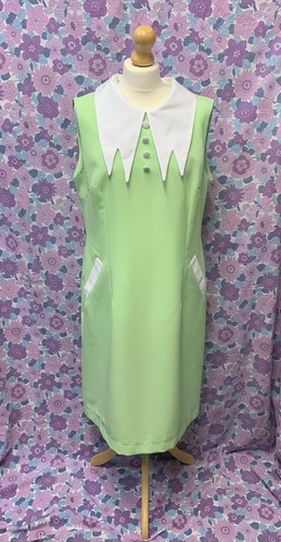 Retro 1960s mint green dress - retro,