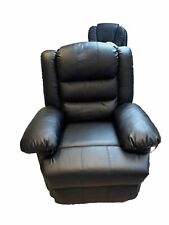 Black Leather Armchair Lounge Chair 110 Cm Wide 80cm Depth 87cm Height