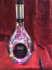 NEW Bling LAMP 750ml E & J XO Brandy Empty LIQUOR BOTTLE Multi BLINKING RPG LEDs
