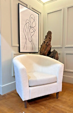 Bespoke Reupholstered Accent Barrel Armchair