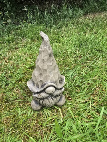 Grey stone gonk gnome garden - gnome,