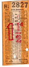 Tram ticket: London County